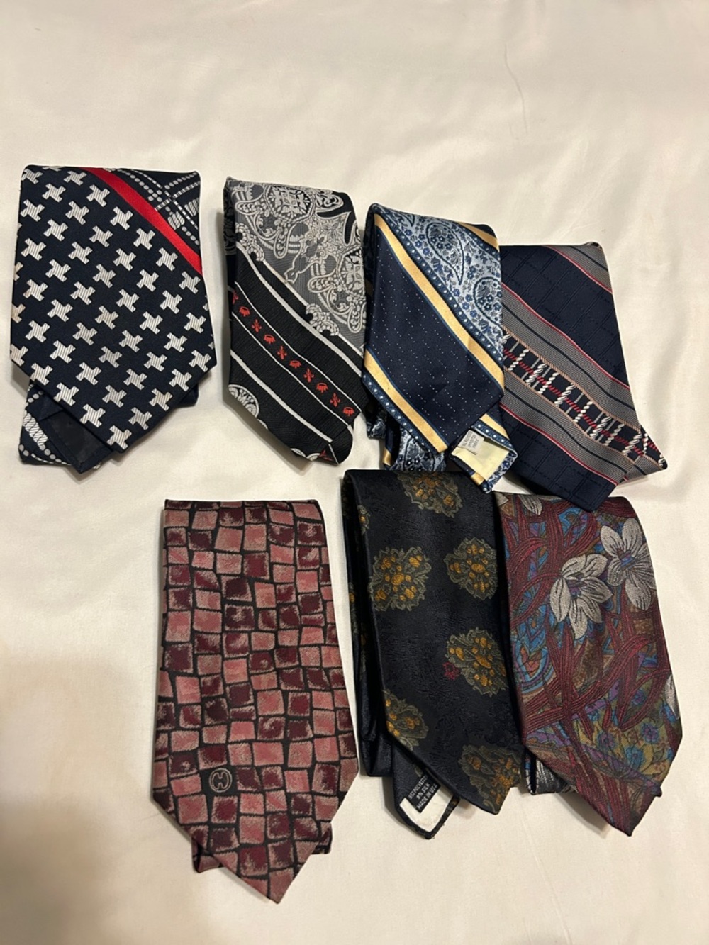2 for $25 Vintage tie lot Marshall Fields Dior Beau Brummell